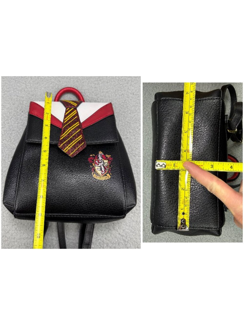 Harry Potter Backpack Mini Black Gryffindor Bag Danielle Nicole Faux Leather - Picture 13 of 13